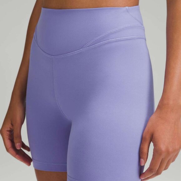 #4 Lululemon RARE Align Curve Seam High-Rise Short 6" Dark Lavender Size 12 - Picture 4 of 10